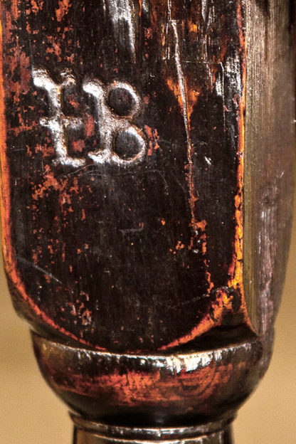 17th Century Oak Gateleg Closeup Signature
