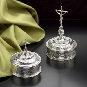 Two Portuguese Silver Pyx Two Portuguese Silver Pyx