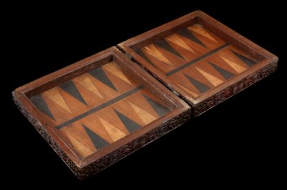A Rare Sri-Lankan/Portuguese Rosewood Games box; Late 16th/early 17th Century Open