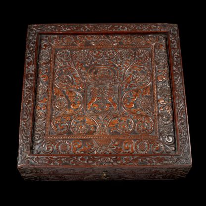 A Rare Sri-Lankan/Portuguese Rosewood Games box; Late 16th/early 17th Century
