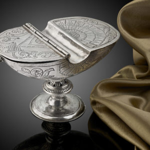 A rare Silver Incense Boat A rare Silver Incense Boat