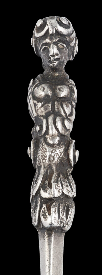 A 17th Century Italian Three Tined Silver Fork - Top