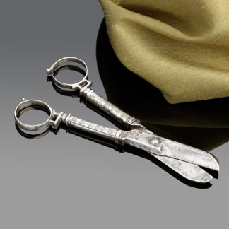 Rare Pair of Charles I Silver Scissors (1635 to 1640 England) Top View