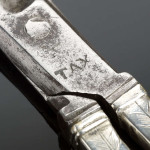 Rare Pair of Charles I Silver Scissors (1635 to 1640 England) Closeup Engraving