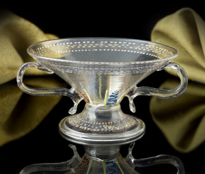 Antique Venetian glass Loving Cup