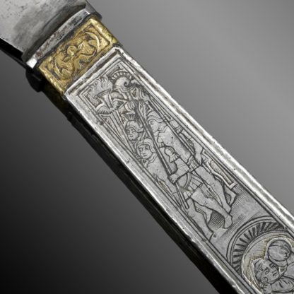 Silver Antique Knife Handle Engraving