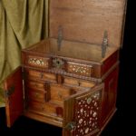 A Walnut table cabinet, English c.1670 Open