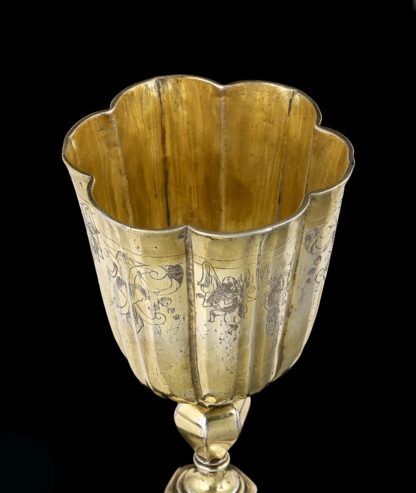 A fine Silver gilt wine cup, German or Swiss c.1630
