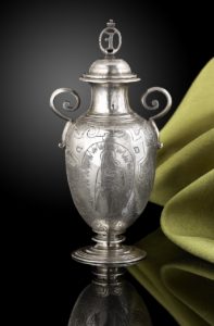 A rare Silver altar bottle for holy oil, Spanish c.1620