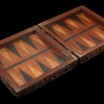 A Rare Sri-Lankan/Portuguese Rosewood Games box; Late 16th/early 17th Century Open