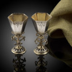 Engraved silver and parcel gilt cups German c.1630