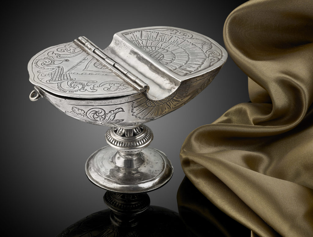 A rare Silver Incense Boat Spanish Colonial c.1680