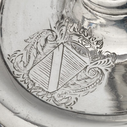 A little 17th century silver Spanish night light Candlestick detail