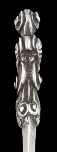 A 17th Century Italian Three Tined Silver Fork - Behind