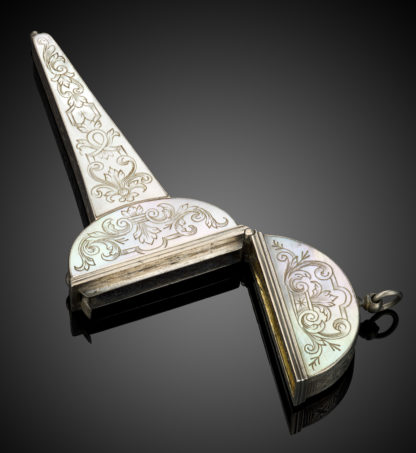 A fine and rare French scissor case c.1680 - Open