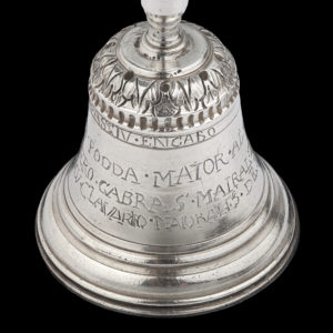 South American silver Table Bell - side