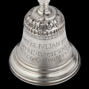 South American silver Table Bell - front