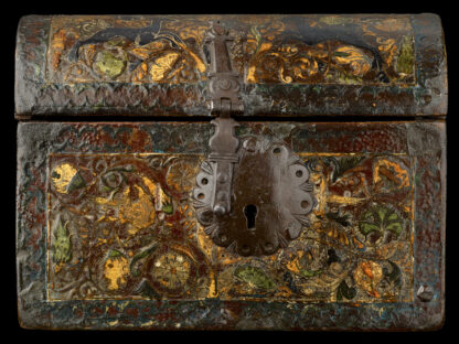 A Rare ‘Barniz de Pasto’ Domed Box of Small Proportions. Colombia, 17th Century front close
