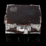 A Very Rare and Pretty Little Tortoiseshell Box with Silver Mounts; 17th Century bottom