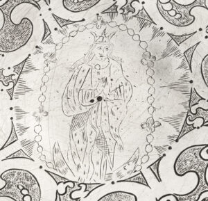 A Fine and Rare Spanish Colonial Silver Tazza Peru, c.1640 detail