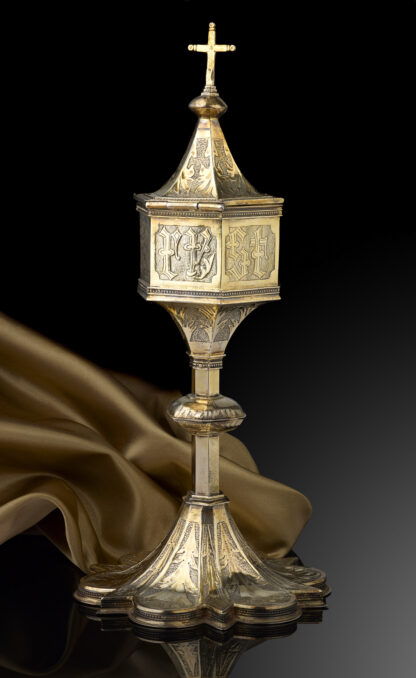 A Silver Gilt Standing Pyx Spanish c.1480-1500