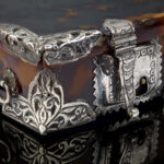 A Very Rare and Pretty Little Tortoiseshell Box with Silver Mounts; 17th Century close