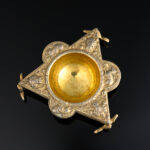 A fine silver gilt Salt top angle