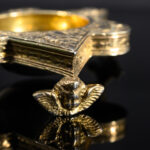 A fine silver gilt Salt foot