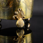 A silver gilt Russian beaker foot