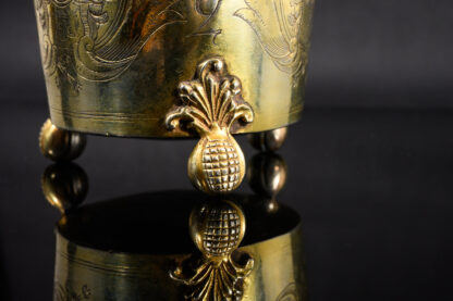 A silver gilt Russian beaker foot