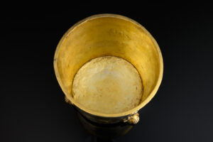 A silver gilt Russian top