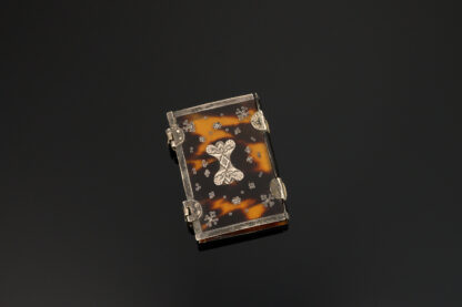 A rare and pretty little Charles II period pin/needle case in the form of a book, c.1660 back