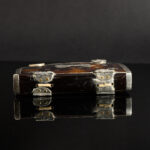 A rare and pretty little Charles II period pin/needle case in the form of a book, c.1660 hinges