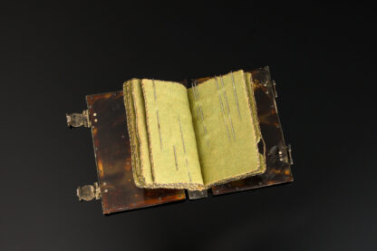 A rare and pretty little Charles II period pin/needle case in the form of a book, c.1660 open