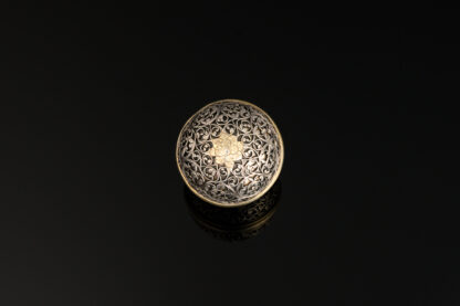 A little Indo-Portuguese bezoar stone holder, silver and parcel gilt, c.1690, probably Goa bottom