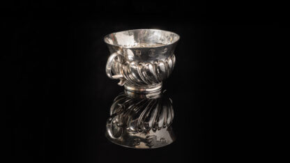 A pretty little William & Mary period silver Dram Cup or miniature Porringer; fully hallmarked for London 1690 side