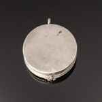 A rare silver travelling Pyx of circular form; English c.1685 back