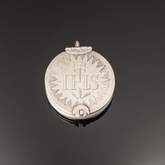 A rare silver travelling Pyx of circular form; English c.1685 main image